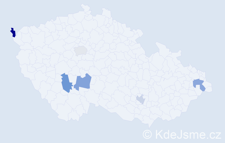 Jméno: 'Mathias Jan', počet výskytů 6 v celé ČR
