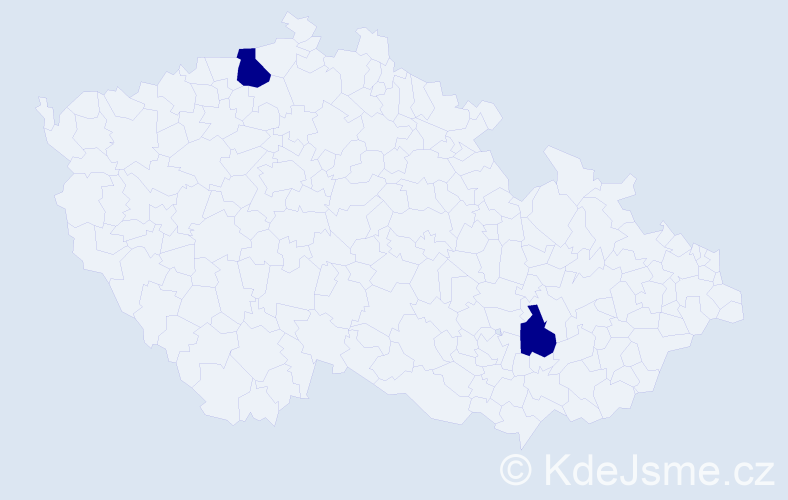 Jméno: 'Richard Kryštof', počet výskytů 2 v celé ČR