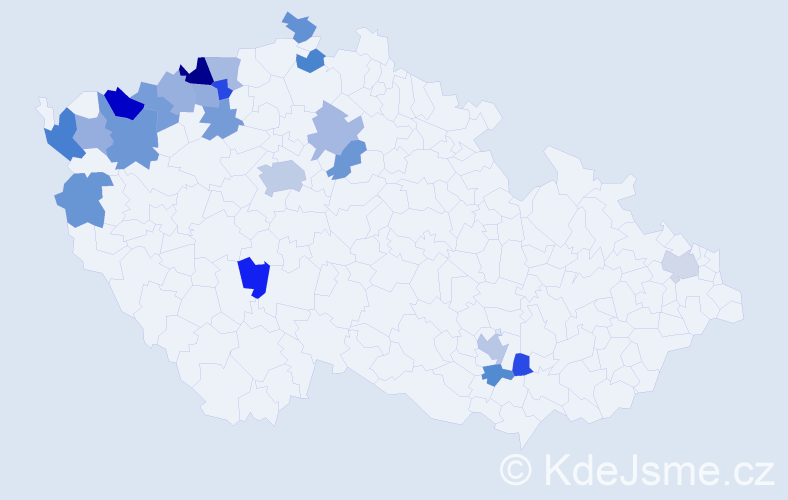 Jméno: 'Xuyen', počet výskytů 32 v celé ČR