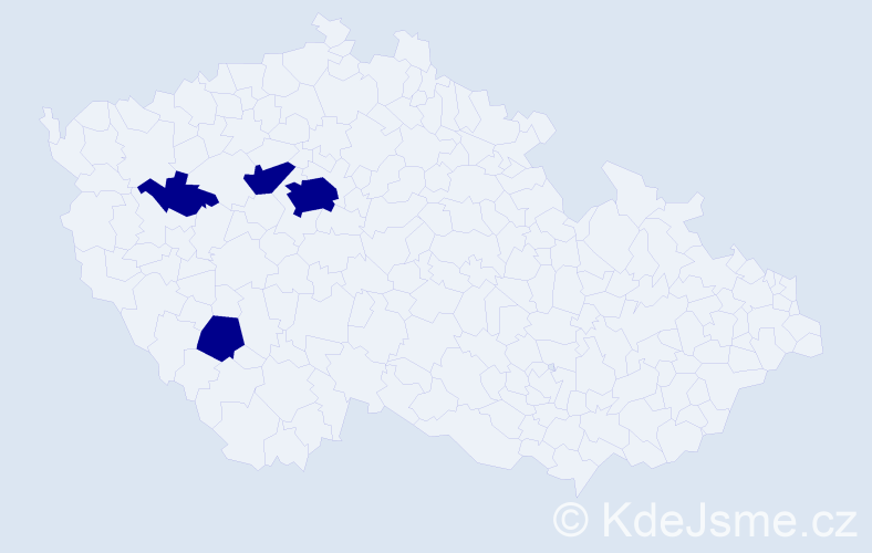 Jméno: 'Rosarie', počet výskytů 4 v celé ČR
