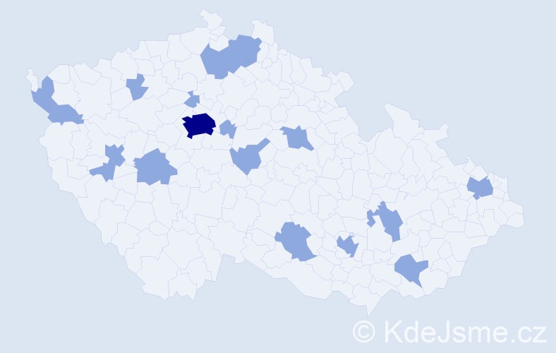 Jméno: 'Ioana', počet výskytů 25 v celé ČR