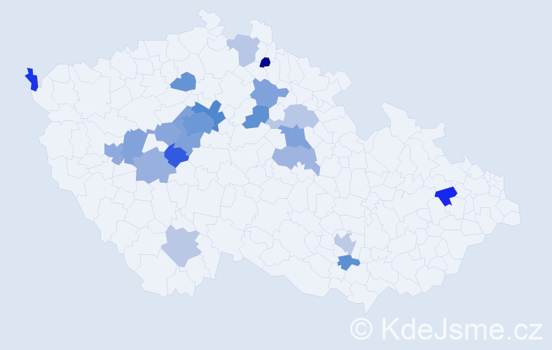 Jméno: 'Olesea', počet výskytů 45 v celé ČR