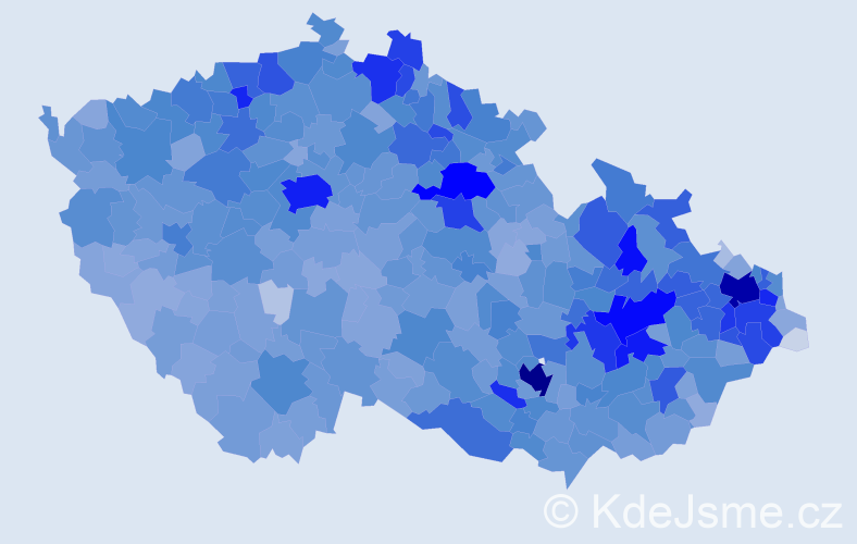 Jméno: 'Naděžda', počet výskytů 19172 v celé ČR