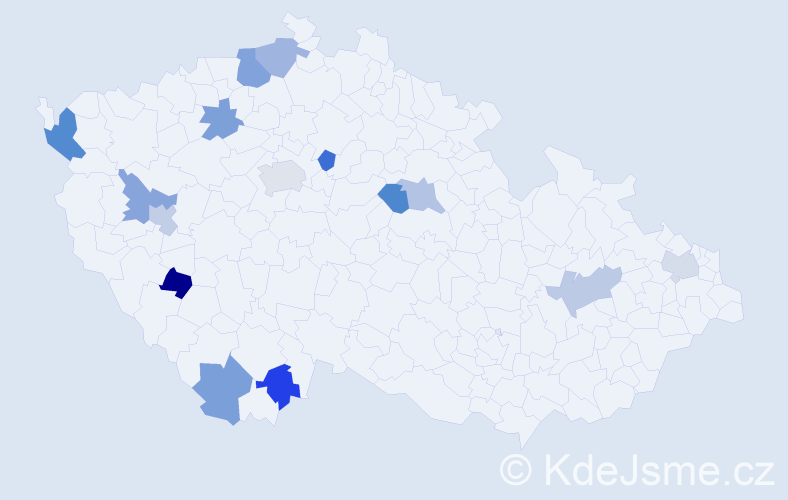 Jméno: 'Iosif', počet výskytů 18 v celé ČR