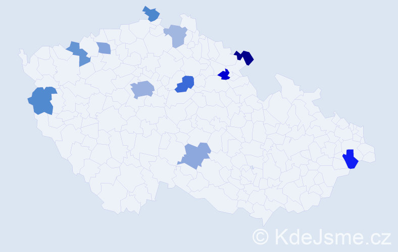 Jméno: 'Jan Matyáš', počet výskytů 17 v celé ČR