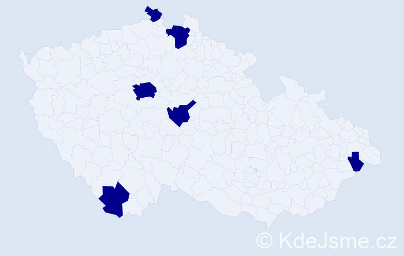 Jméno: 'Rick', počet výskytů 6 v celé ČR