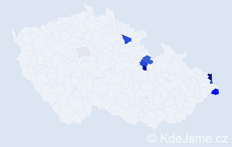 Jméno: 'Przemysław', počet výskytů 11 v celé ČR
