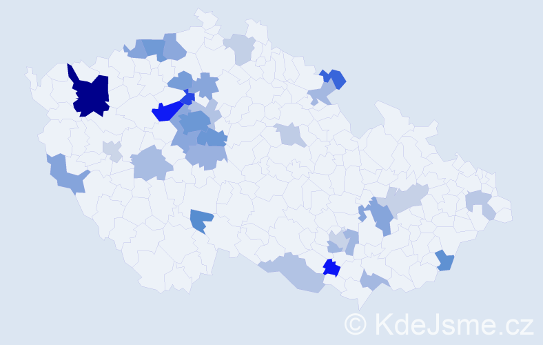 Jméno: 'Larissa', počet výskytů 74 v celé ČR