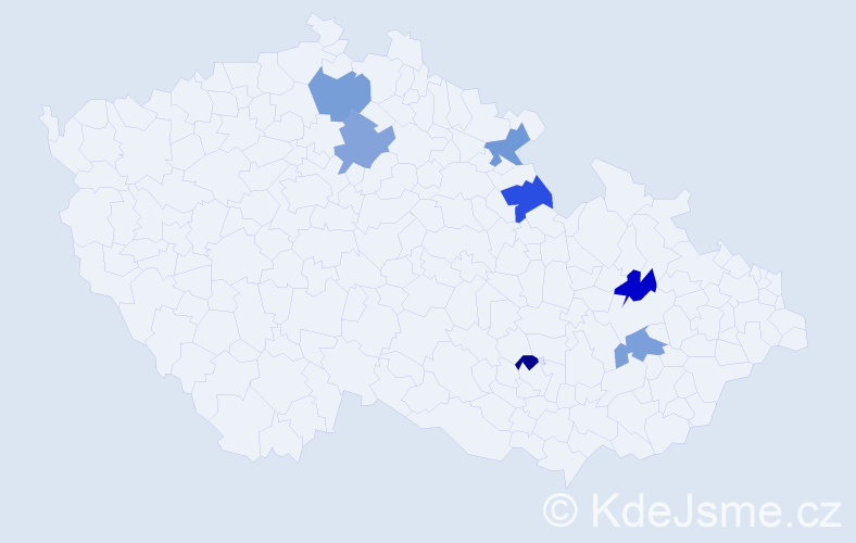 Jméno: 'Anna Daniela', počet výskytů 7 v celé ČR