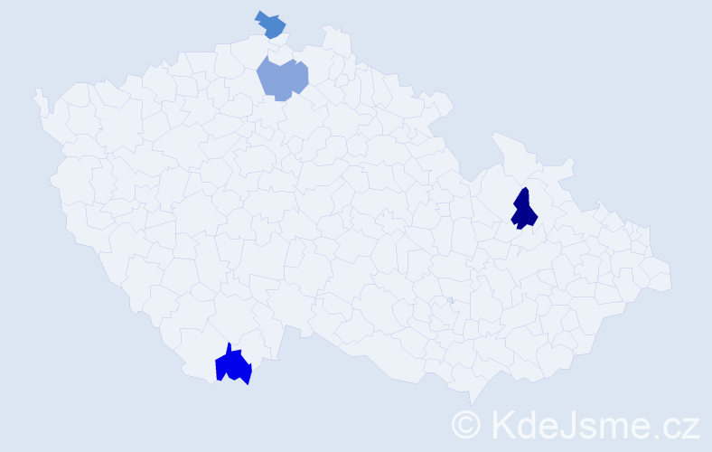 Jméno: 'Pavlo', počet výskytů 4 v celé ČR