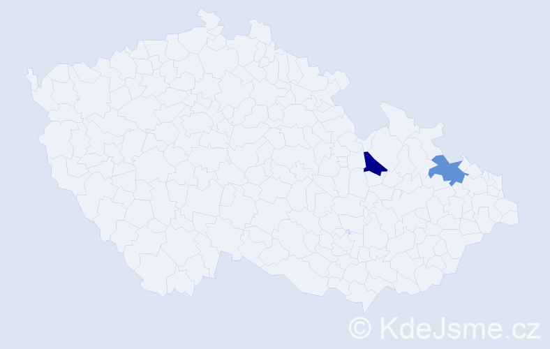 Jméno: 'Redmond', počet výskytů 2 v celé ČR