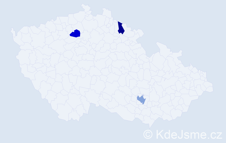 Jméno: 'Georgette', počet výskytů 4 v celé ČR