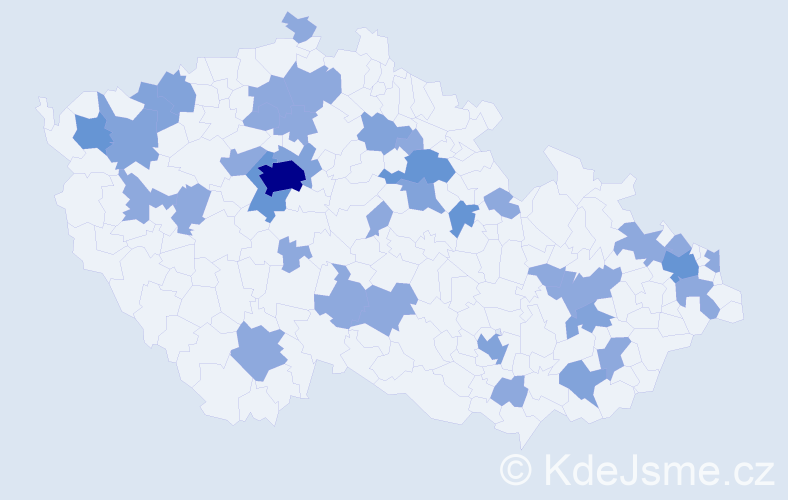 Jméno: 'Melinda', počet výskytů 64 v celé ČR