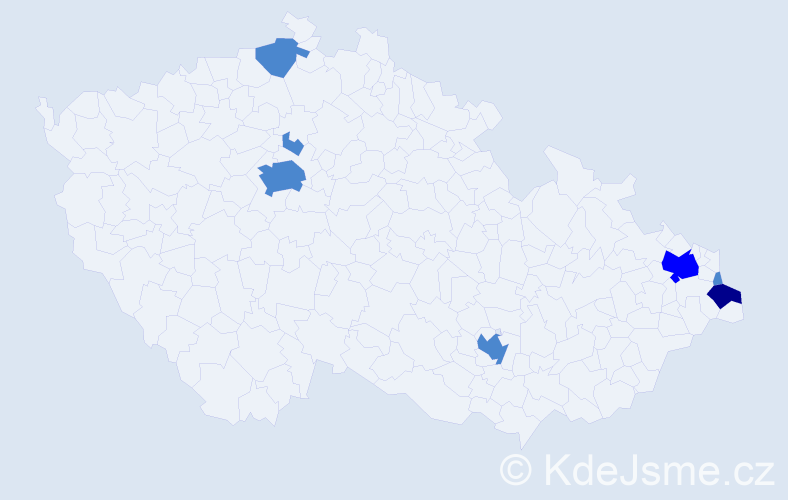 Jméno: 'Ruta', počet výskytů 10 v celé ČR