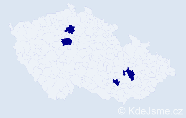 Jméno: 'Servet', počet výskytů 4 v celé ČR