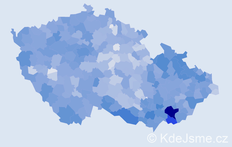 Jméno: 'Antonie', počet výskytů 6386 v celé ČR
