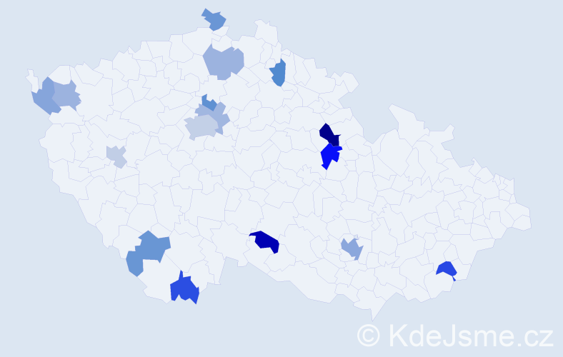 Jméno: 'Martin Josef', počet výskytů 25 v celé ČR