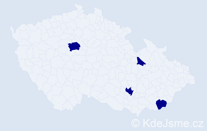 Jméno: 'Jan Theodor', počet výskytů 4 v celé ČR