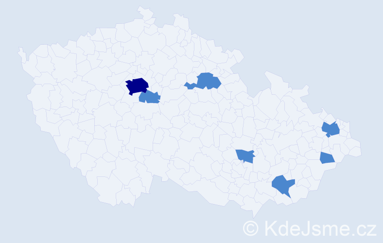 Jméno: 'Charlotte Marie', počet výskytů 9 v celé ČR