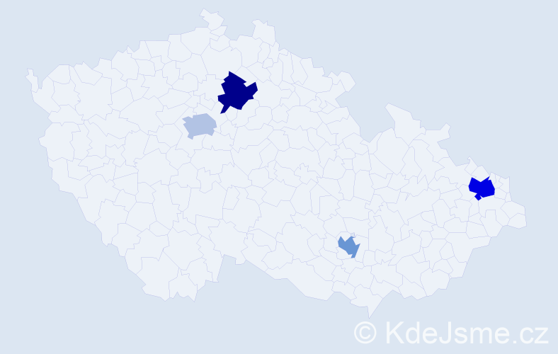 Jméno: 'Swati', počet výskytů 5 v celé ČR