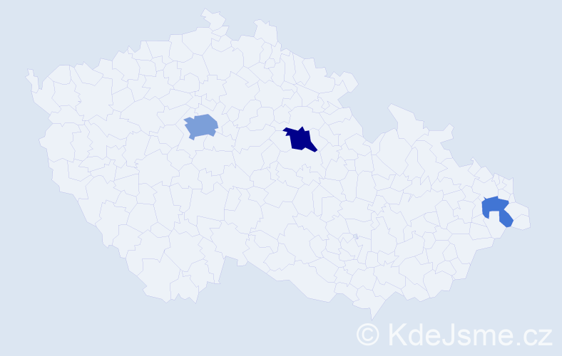 Jméno: 'Mei', počet výskytů 7 v celé ČR