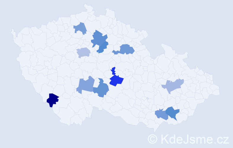 Jméno: 'Selenge', počet výskytů 20 v celé ČR