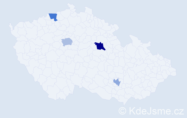 Jméno: 'Morris', počet výskytů 6 v celé ČR