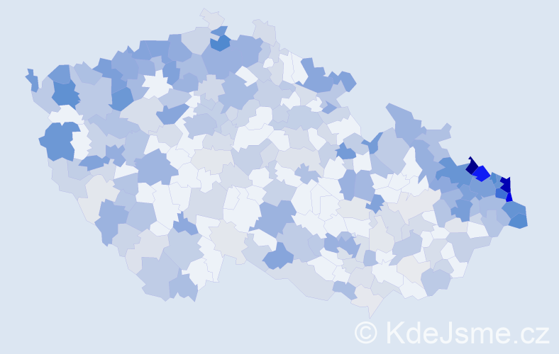 Jméno: 'Ervín', počet výskytů 827 v celé ČR