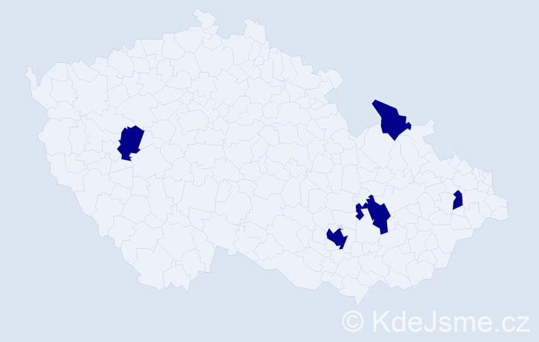 Jméno: 'Dobromíra', počet výskytů 5 v celé ČR
