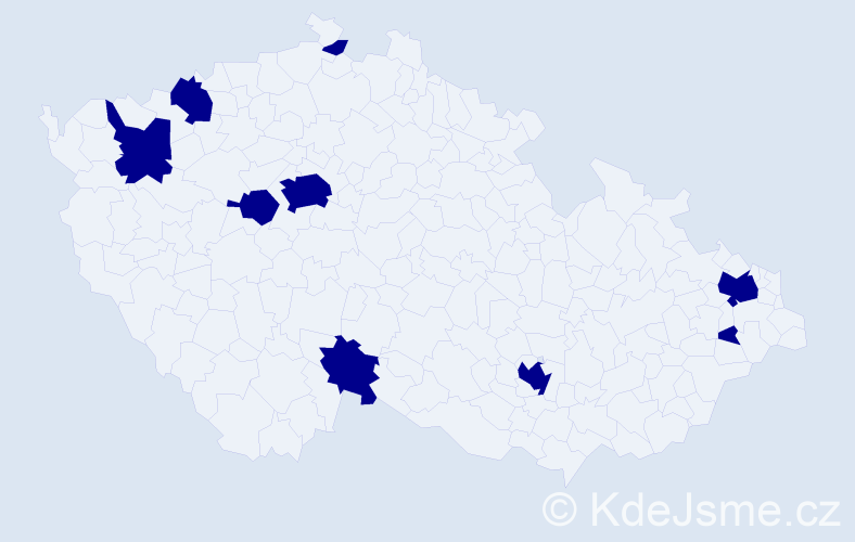 Jméno: 'Cedric', počet výskytů 9 v celé ČR
