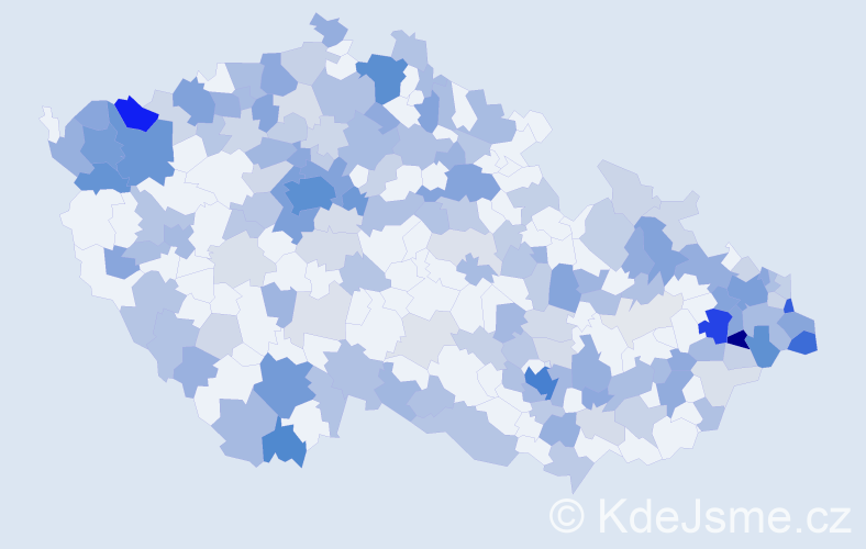 Jméno: 'Christian', počet výskytů 442 v celé ČR