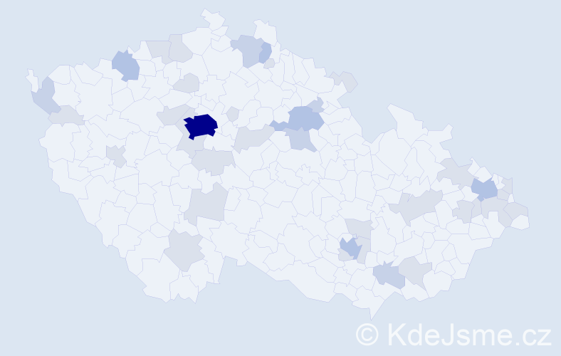 Jméno: 'Ines', počet výskytů 74 v celé ČR