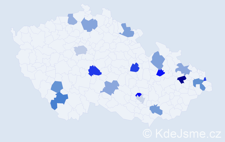 Jméno: 'Stella Marie', počet výskytů 22 v celé ČR