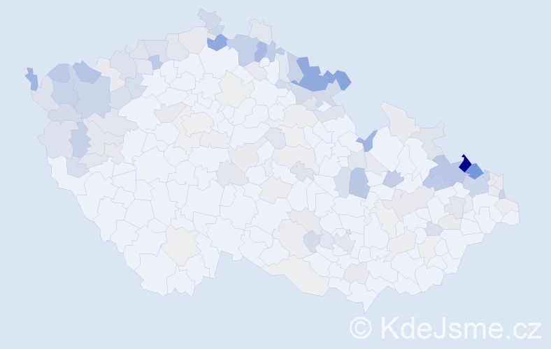 Jméno: 'Gerda', počet výskytů 306 v celé ČR
