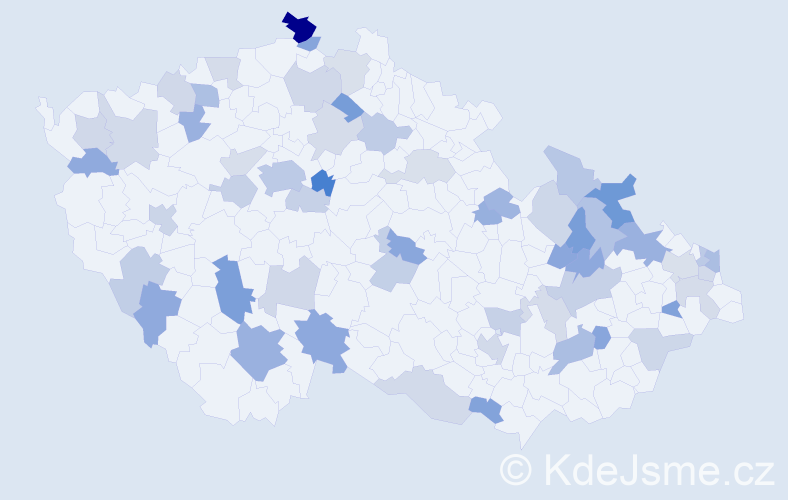 Jméno: 'Roxana', počet výskytů 93 v celé ČR