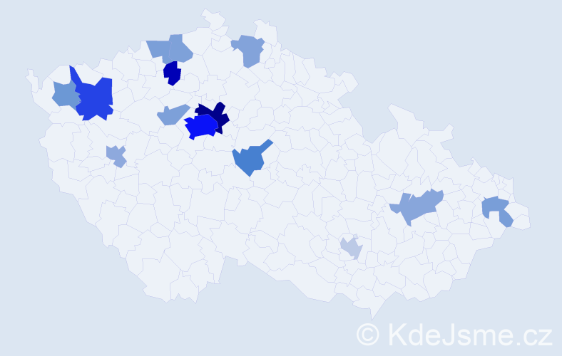Jméno: 'Eldar', počet výskytů 36 v celé ČR