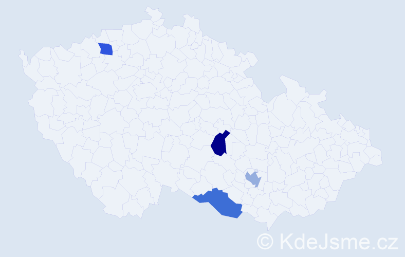 Jméno: 'Leontyna', počet výskytů 4 v celé ČR