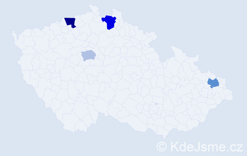 Jméno: 'Klára Natálie', počet výskytů 4 v celé ČR
