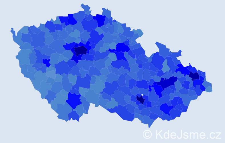 Jméno: 'Veronika', počet výskytů 84882 v celé ČR