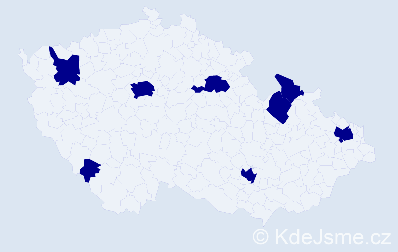 Jméno: 'Minh Huyen', počet výskytů 8 v celé ČR