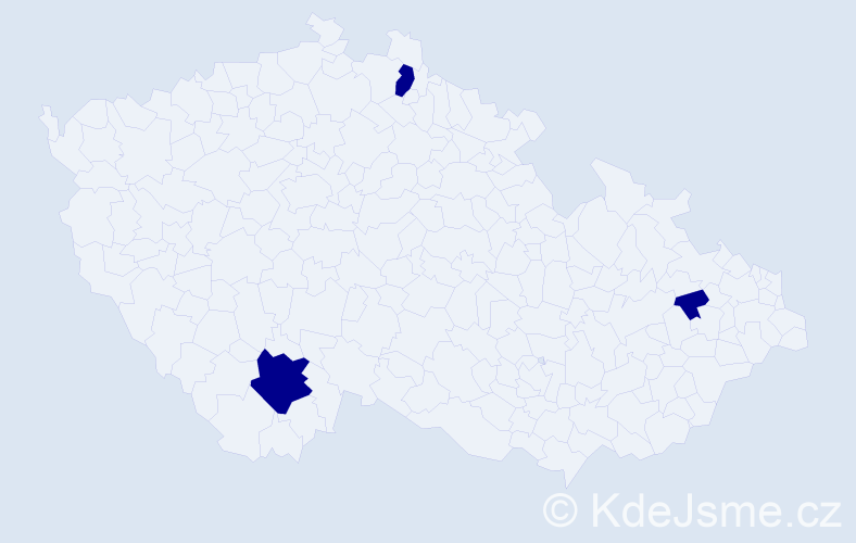 Jméno: 'Meinhard', počet výskytů 3 v celé ČR