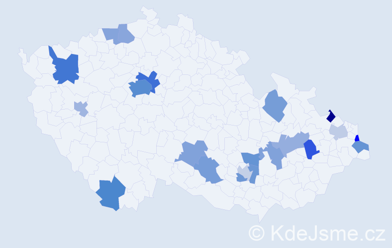 Jméno: 'Gloria', počet výskytů 35 v celé ČR