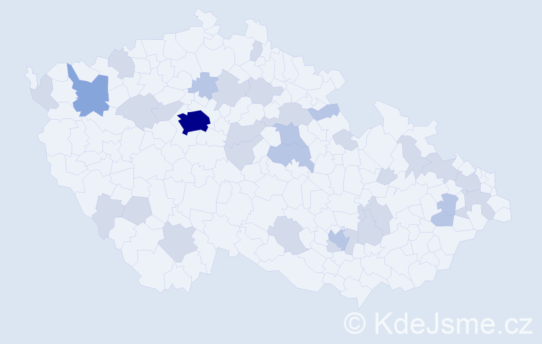 Jméno: 'Nathaniel', počet výskytů 59 v celé ČR