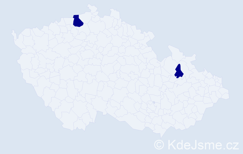 Jméno: 'Sára Ester', počet výskytů 2 v celé ČR