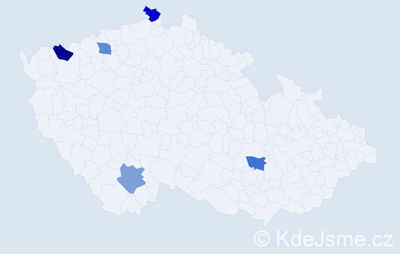 Jméno: 'Filip Pavel', počet výskytů 5 v celé ČR
