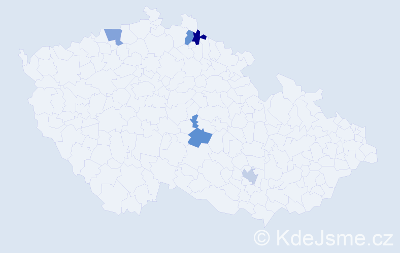 Jméno: 'Edon', počet výskytů 5 v celé ČR