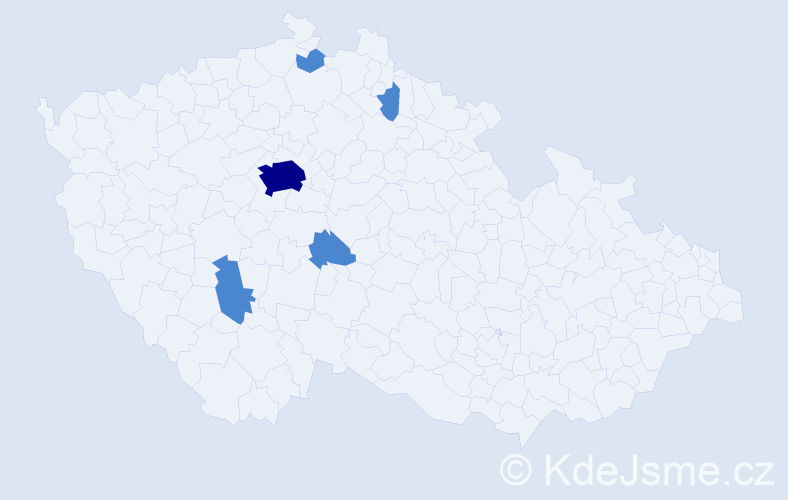 Jméno: 'Mija', počet výskytů 7 v celé ČR