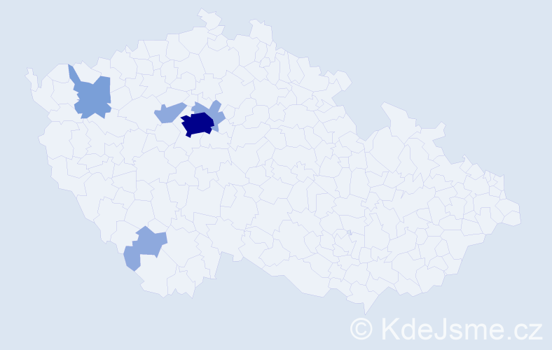 Jméno: 'Valerija', počet výskytů 12 v celé ČR