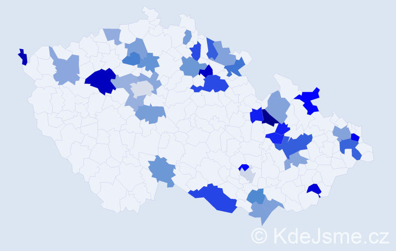 Jméno: 'Břetislava', počet výskytů 60 v celé ČR