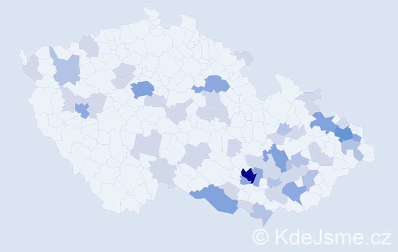 Jméno: 'Leopolda', počet výskytů 95 v celé ČR